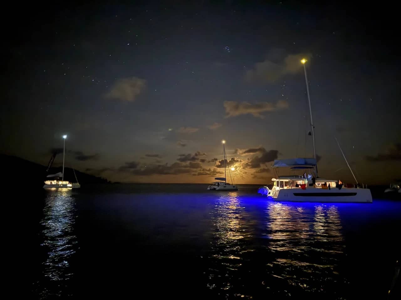 Ile Moyenne, Seychelles, at night