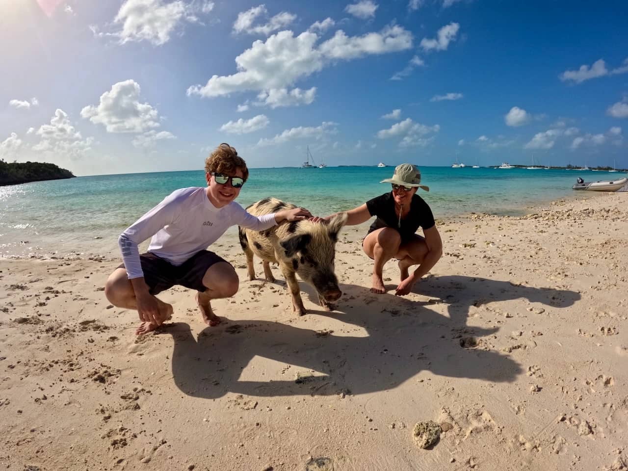 Exumas: Pigs, Storms and a Mickey Mouse Anchor - Mojo Sailing logbook entry from Exumas, The Bahamas